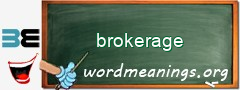 WordMeaning blackboard for brokerage